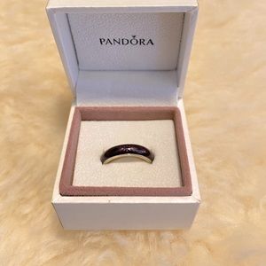 Purple enamel pandora ring